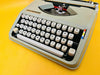 Hermes Baby Portable Typewriter - Working 1950s/60s Manual - Grey with Case