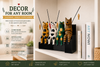 Wooden fishing cat figurines bundle for any room