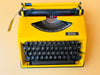 Royal Sahara Portable Typewriter Yellow  – Spanish QWERTY – With Case – Serviced & Working