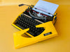 Royal Sahara Portable Typewriter Yellow  – Spanish QWERTY – With Case – Serviced & Working