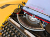 Royal Sahara Portable Typewriter Yellow  – Spanish QWERTY – With Case – Serviced & Working