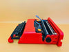 Vintage Red Olivetti Valentine | Ettore Sottsass Design | Fully Working QZERTY Manual