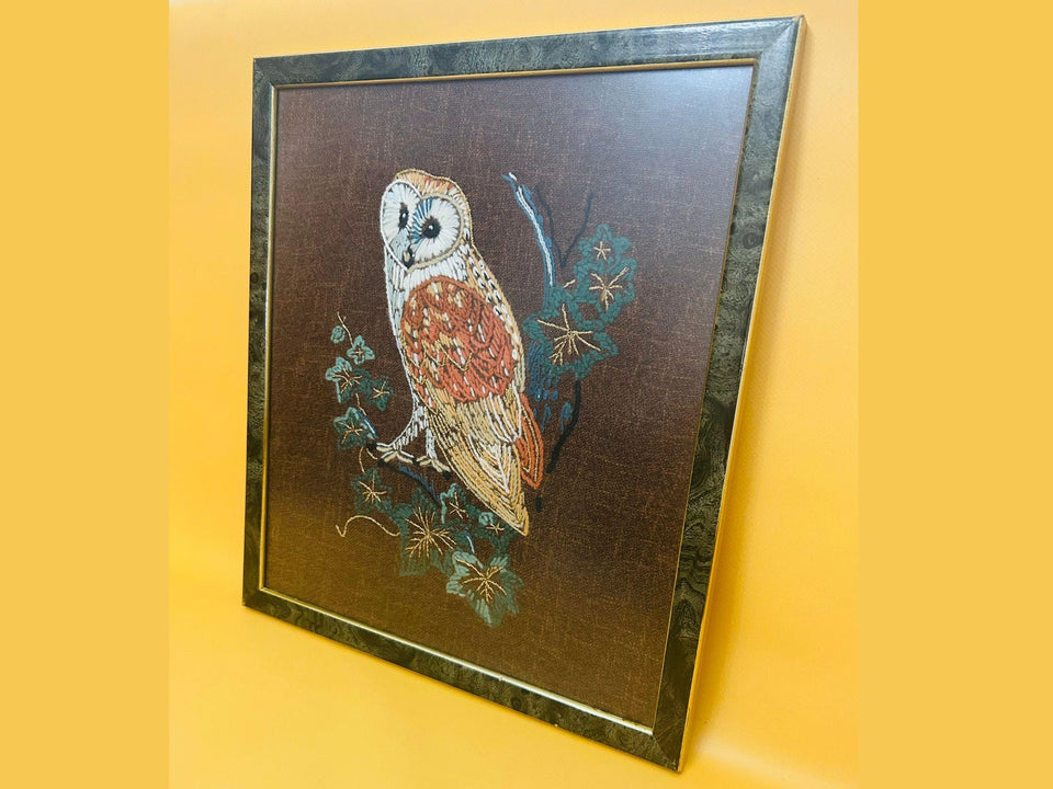 Vintage macrame owl wall decor hanging interior display