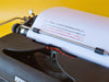 Royal portable typewriter typing sample AZERTY typeface 1930s black