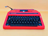 Silver-Reed SR 10 Portable Typewriter - Working 1970s Manual - Red with Case