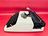 MOffice Deluxe 1300 Typewriter – 1970s White Manual Typewriter with Case