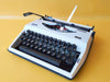 Elsa Gilet 200 white portable typewriter vintage model QWERTY