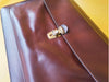 Brown leather attache case for work and travel use vintage briefcase