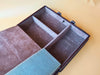 Brown Leather Attache Case | Modernist Lawyer Briefcase | Structured Business Valise with Pocket