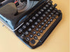 Erika typing sample QWERTY keys black