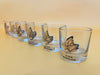 Vintage Spanish Silvered Shot Glass Set - Mid-Century Silver-Plated Barware - Set of 6
