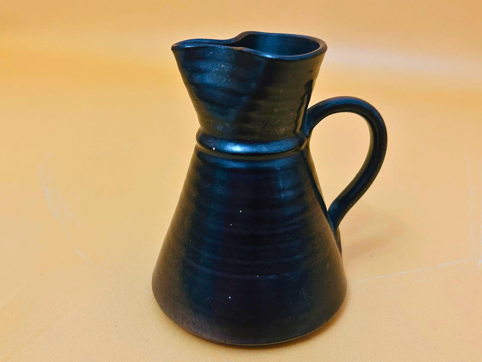Prinknash Pottery Jug Set – 3 Handmade English Pewter-Glazed Pitchers, Vintage Rustic Decor