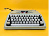 Hermes Baby Portable Typewriter - Working 1950s/60s Manual - Grey with Case