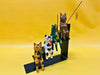 Hand-Carved Wooden Cat Figurines (Set of 4) - Rustic Folk Art Sculptures - Small Animal Decor