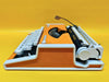 Olympia Traveller De Luxe Typewriter – 1970 Orange Portable Manual Typewriter with Case