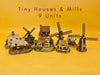 Lilliput Lane miniatures set 9-piece vintage tiny houses and windmill