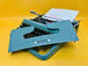 Working 1970s Olivetti Pluma 22 Typewriter - Blue Retro Manual - QWERTY Writer's Gift & Case