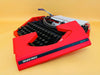 Silver-Reed SR 10 Portable Typewriter - Working 1970s Manual - Red with Case